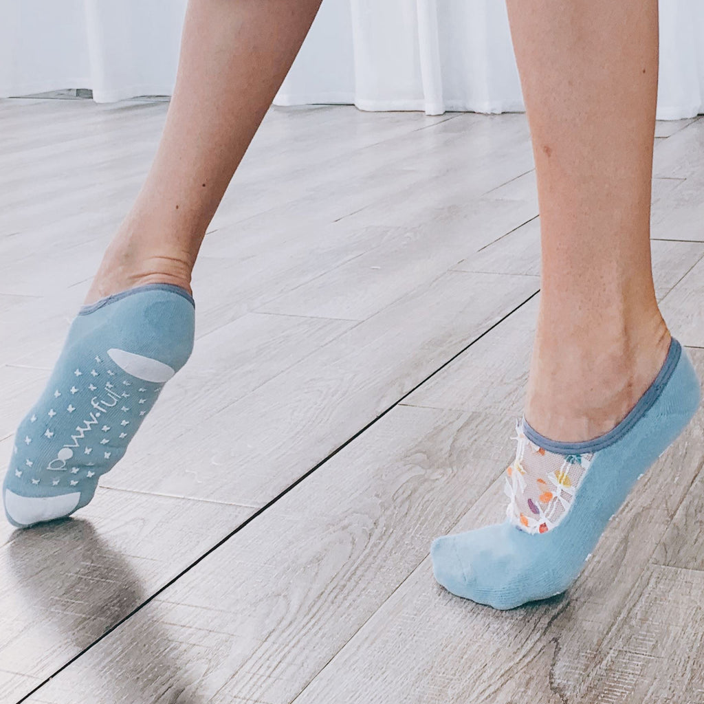 Optional title display Blue Vibes – Ankle Grip Socks