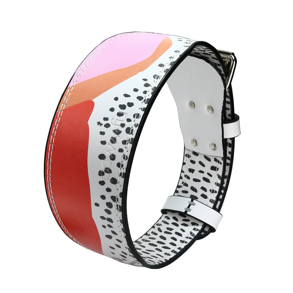 Optional title display Ivory Leopard – Weightlifting Belt