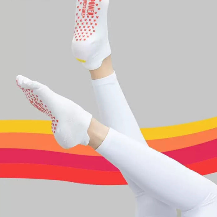 Optional title display Power Meets Girls – Ankle Grip Socks