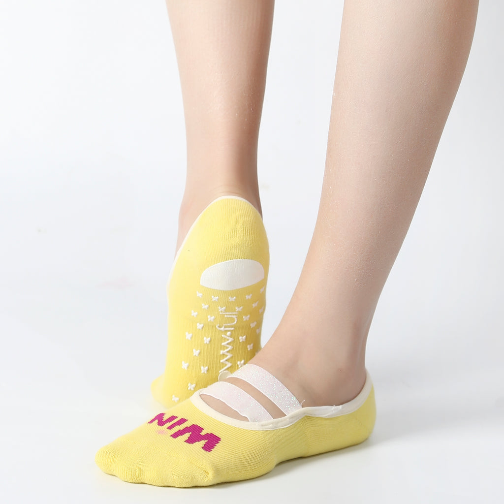 Optional title display Rebel Yellow – Ankle Grip Socks