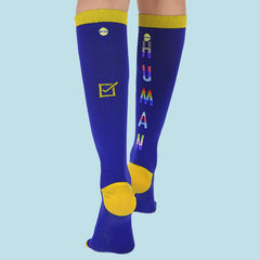 We Are All Human – Knee High Compression Socks